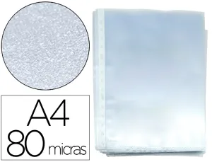 (100) Fundas A4 Multitaladro Piel de Naranja