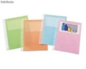 (10) Fundas A4 Multitaladro Piel de Naraja