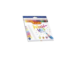 Estuche 24 Woodless Lapices Tri Colores Jovi