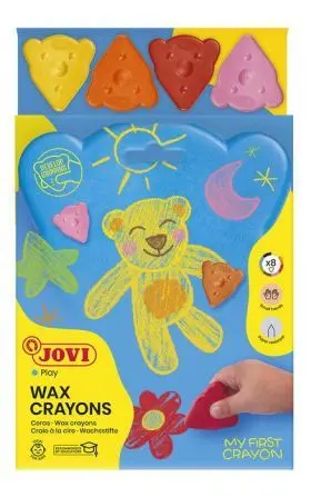 My First Crayon Estuche 8 Ceras con Forma de Oso Colores Básicos