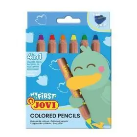 My First Colored Pencil Estuche 6 Lápices de Madera 4 en 1 de Colores Surtidos +