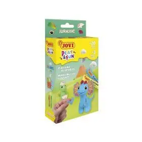 Play&Fun Mini 10 Barras Plastilina 15G Modeladores + Recortables Jurassic