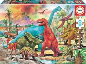 100 Piezas Dinosaurios Puzzle Educa Puzzles Piezas