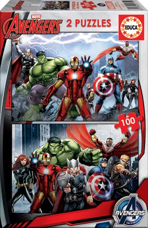 2X100 Avengers Educa Puzzles Piezas
