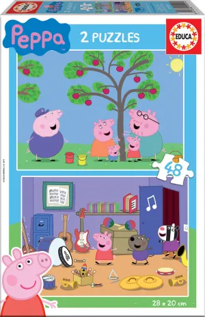 Puzzle 2X48 Peppa Pig Educa