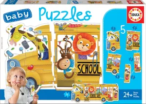 Baby Puzzles Piezas Bus Animalitos