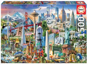 Puzzle 1500 Símbolos de Norte-America