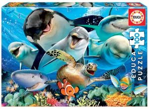 Puzzle 100 Selfie Bajo el Agua Fsc( Educa