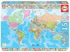 Puzzle 1500 Mapamundi Político Educa