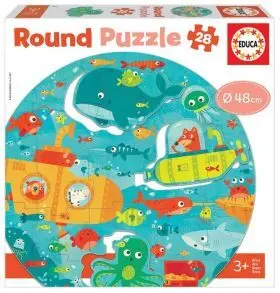 Puzzle 28 Bajo el Mar Round Educa