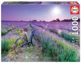 Puzzle 1000 Bicicleta Campo Lavanda Educa
