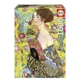Puzzle 1000 Dama con Abanico, Klimt Educa