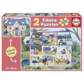 Puzzle 2X100 Casa Inside/Outside Educa
