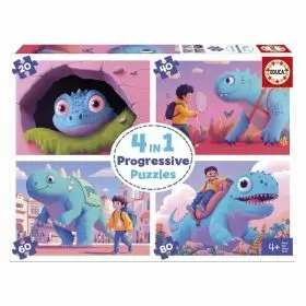 Puzzle Simpáticos Dino 20-40-60-80F Educa