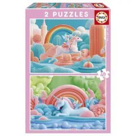 Puzzle 2X48 Unicornios Mágicos Fsc( Educa