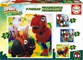 Puzzle Progressive Dino Spidey Fsc Educa
