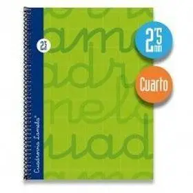 Cuaderno Espiral 4º/A5 2,5Mm Extradura Verde Lamela Libreta Cuarto