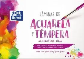 Sobre 6 Láminas 300Gr Acuarela y Tempera