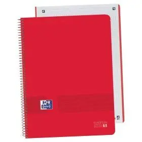 Cuaderno Espiral Fº/A4 80H Rojo Black And White Libreta Folio