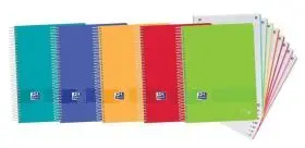 Cuaderno A4+160 Hojas 5X5 Pilpropileno Colores Surtidos