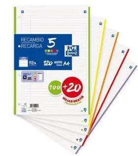Rec5 Pac Oxford Cla A4 100+20F Op Ptdo Cb Vi