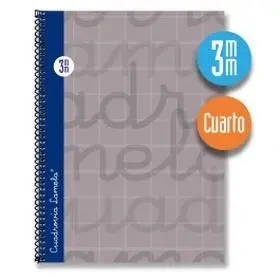 Cuaderno Espiral 4º/A5 3Mm Extradura Gris Lamela Libreta Cuarto