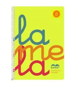 Cuaderno Espiral 4º/A5 2,5Mm Fluor Pp Amarillo Lamela Libreta Cuarto