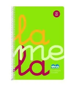 Cuaderno Espiral 4º/A5 2,5Mm Fluor Pp Verde Lamela Libreta Cuarto