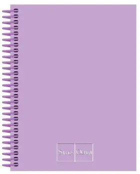 Cuaderno Espiral 4º/A5 5Mm 120H Pp Pastel Lila Libreta Cuarto