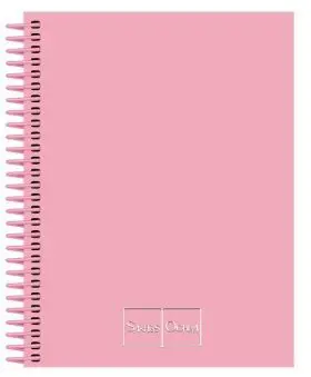 Cuaderno Espiral 4º/A5 5Mm 120H Pp Pastel Rosa Libreta Cuarto
