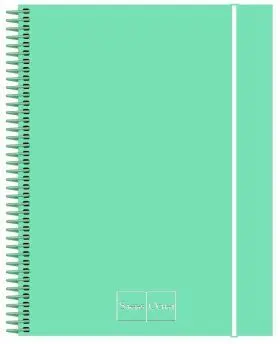Cuaderno Espiral C. Ga4 5Mm 120H Pp Pastel Verde Libreta