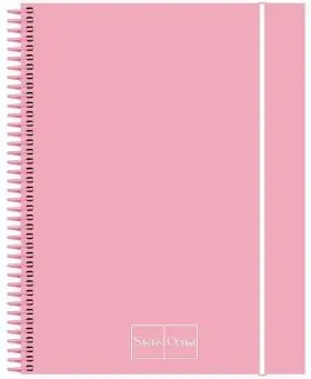 Cuaderno Espiral C. Ga4 5Mm 120H Pp Pastel Rosa Libreta