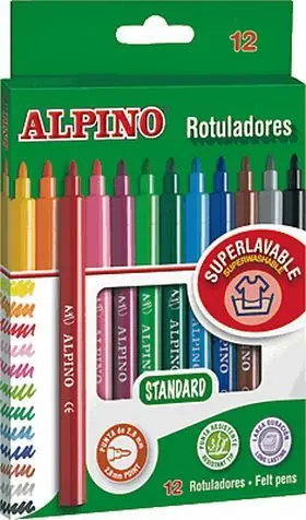 Estuche 12 Rotuladores Alpino Standard