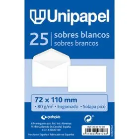 Pq. 25 Sobre Bco 72X110 80G Sol. pico Grafoplas