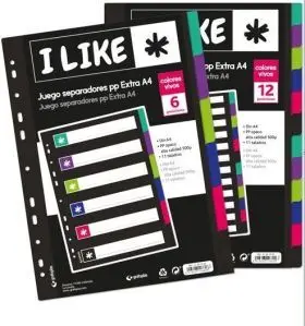 Juego Separador A4 12Pos. 0,5 Fuert. like Grafoplas