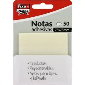 Pack 50 Notas Adh. 75X75Mm Transparente Grafoplas