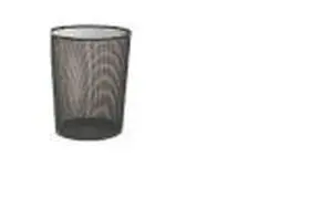 Papelera Rejilla Negro Redonda