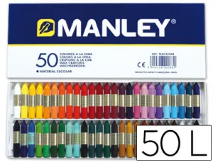 Lapices Cera Manley 50 Colores