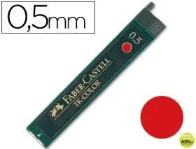 Blister Minas 0,5 Hb Rojas Faber Castell Tubo