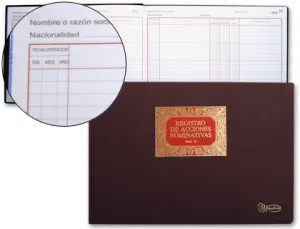 Libro Registro de Acciones Nominativas