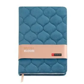 Cuad. A5 Punt. Terciopelo Azul Br. Bloom