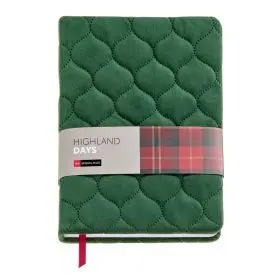 Cuad. A5 Punt. Terciopelo Verde H. days