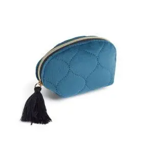 Monedero Terciopelo Azul British Bloom