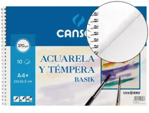 Block Apaisado A3 Espiral Acuarela Papel Rugoso 370 Grms Guarro - Canson