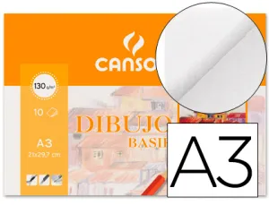(6) Laminas A3 Dibujo Basik 130 Gramos Guarro - Canson