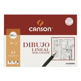 (10) Laminas A3 Dibujo Lineal Marca Mayor 160 G. Guarro - Canson