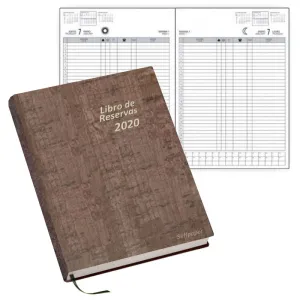 Libro de Reservas Ingraf 22X31 cm 2020 2 Paginas por Dia Papel Ecologico 70 Gr.