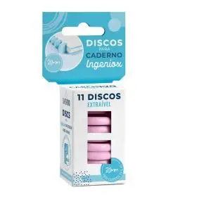 Estuche 11 Discos Rosa para Cuaderno Ingeniox