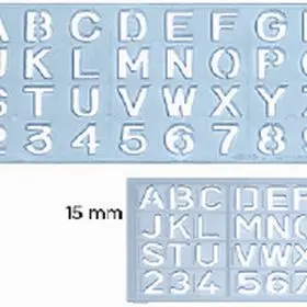 Plantillas Letras 15Mm C. Sur - Liderpapel