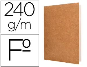 Pack 50X Subcarpeta Kraft Fº Interior Blanco 240Gr